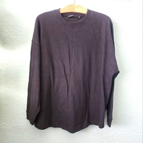 Jenni kayne crewneck oversized sweatshirt cotton light sweater - Picture 1 of 11